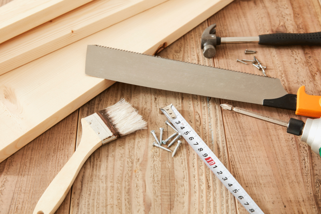 The tools of a fence contractor