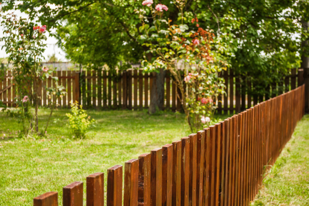 Beautiful fence in garden Beautiful fence in garden