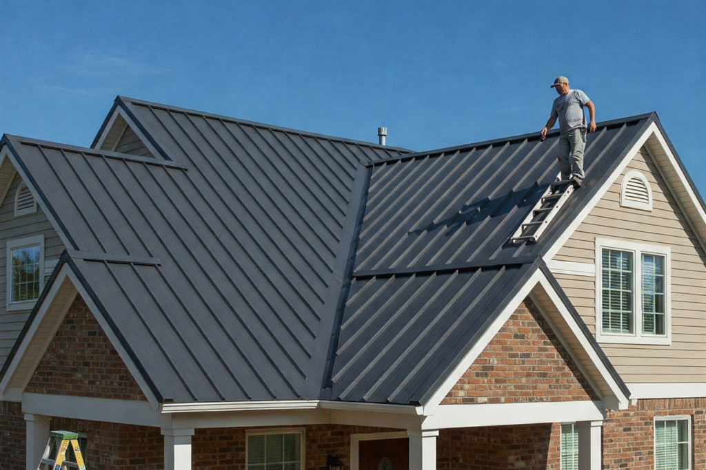 Beautiful roof during an inspection Beautiful roof during an inspection