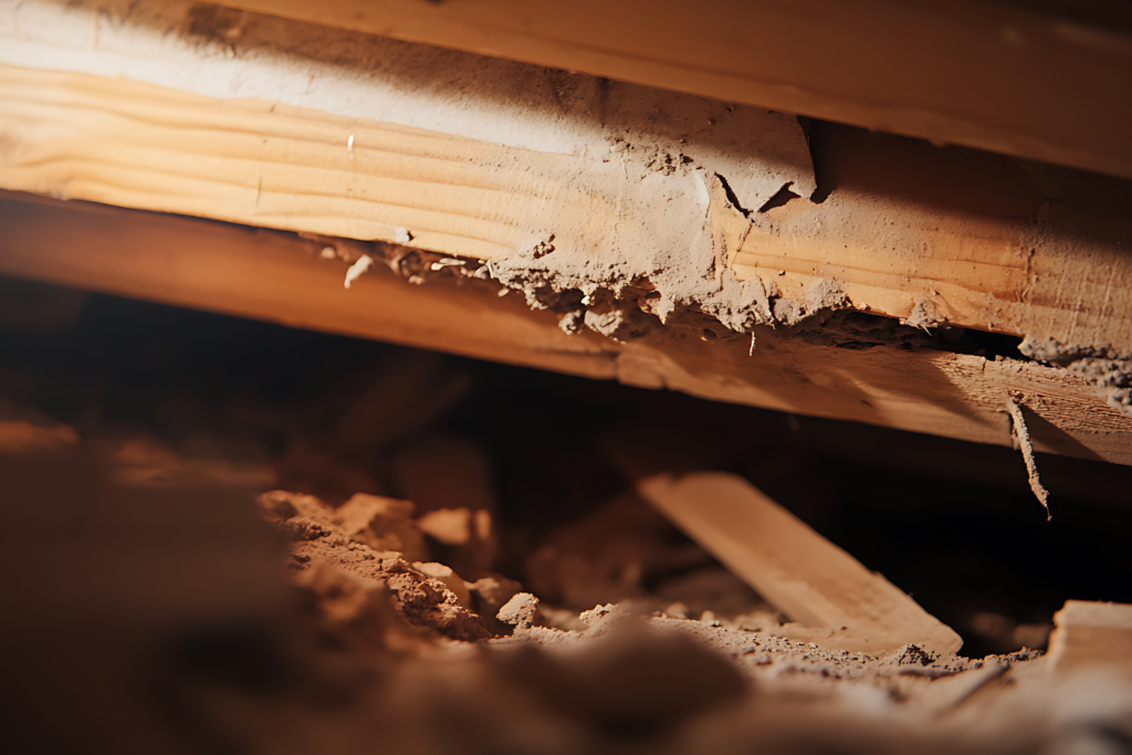 Crawl space in a very bad condition