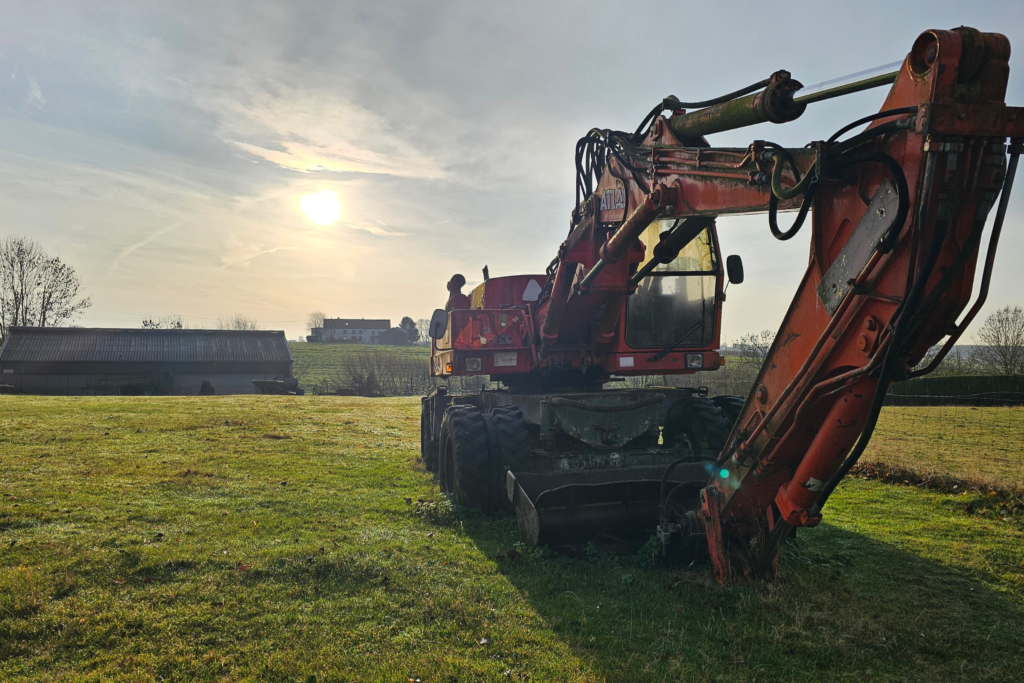Preparing land for grading