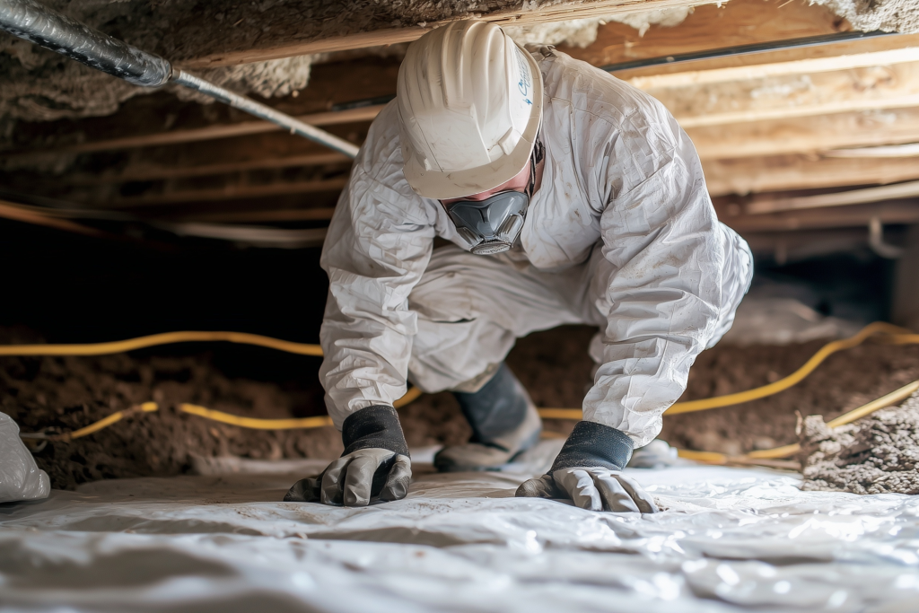 Crawl space worker