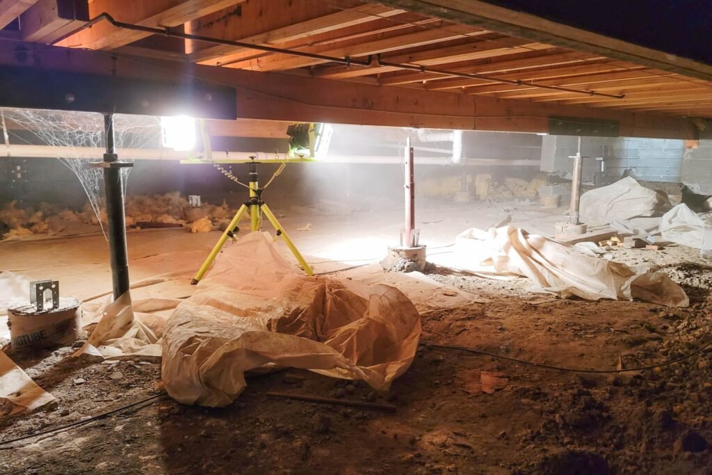 Crawl space in need of encapsulation Crawl space in need of encapsulation